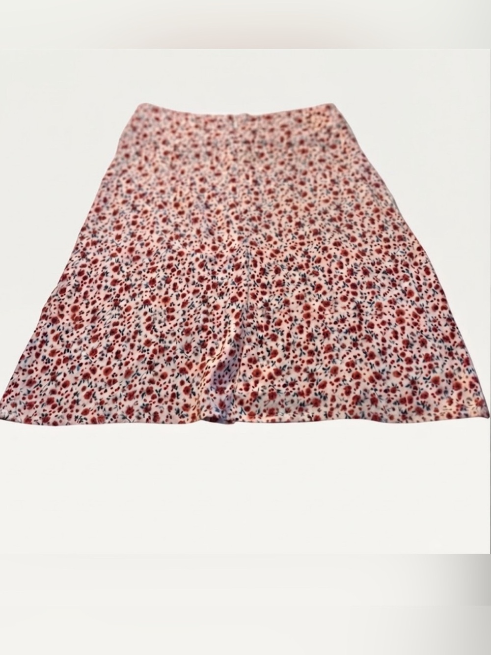 Brandy Melville Red White Floral Clare Mini Skirt EUC